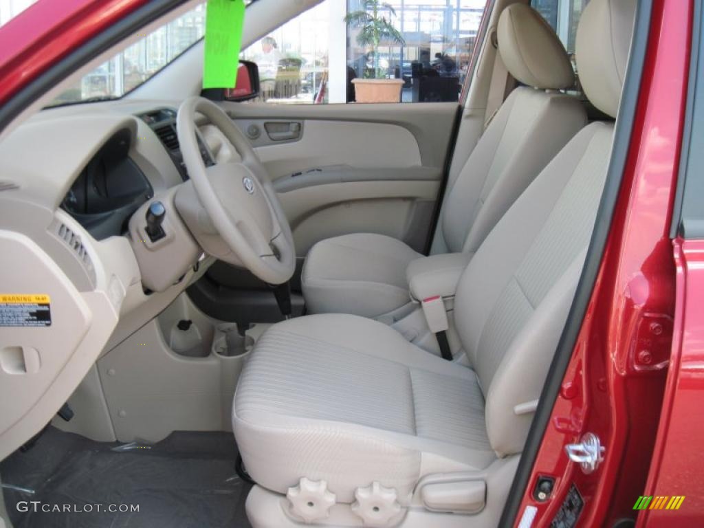 2010 Sportage LX - Volcanic Red / Beige photo #7
