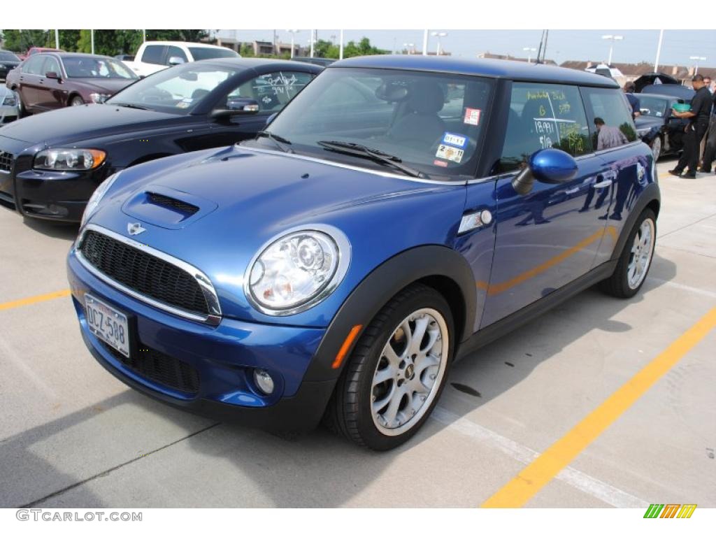 2008 Cooper S Hardtop - Lightning Blue Metallic / Grey/Black photo #1