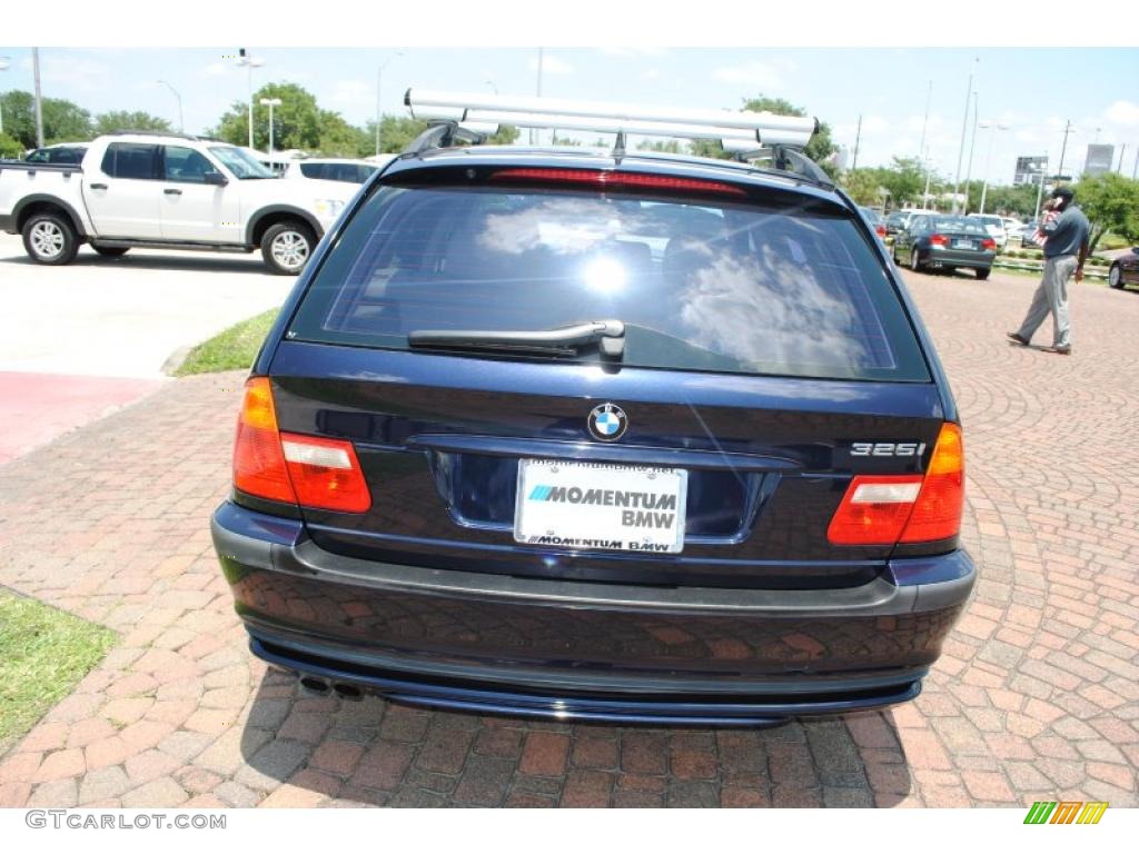 2001 3 Series 325i Wagon - Orient Blue Metallic / Black photo #6