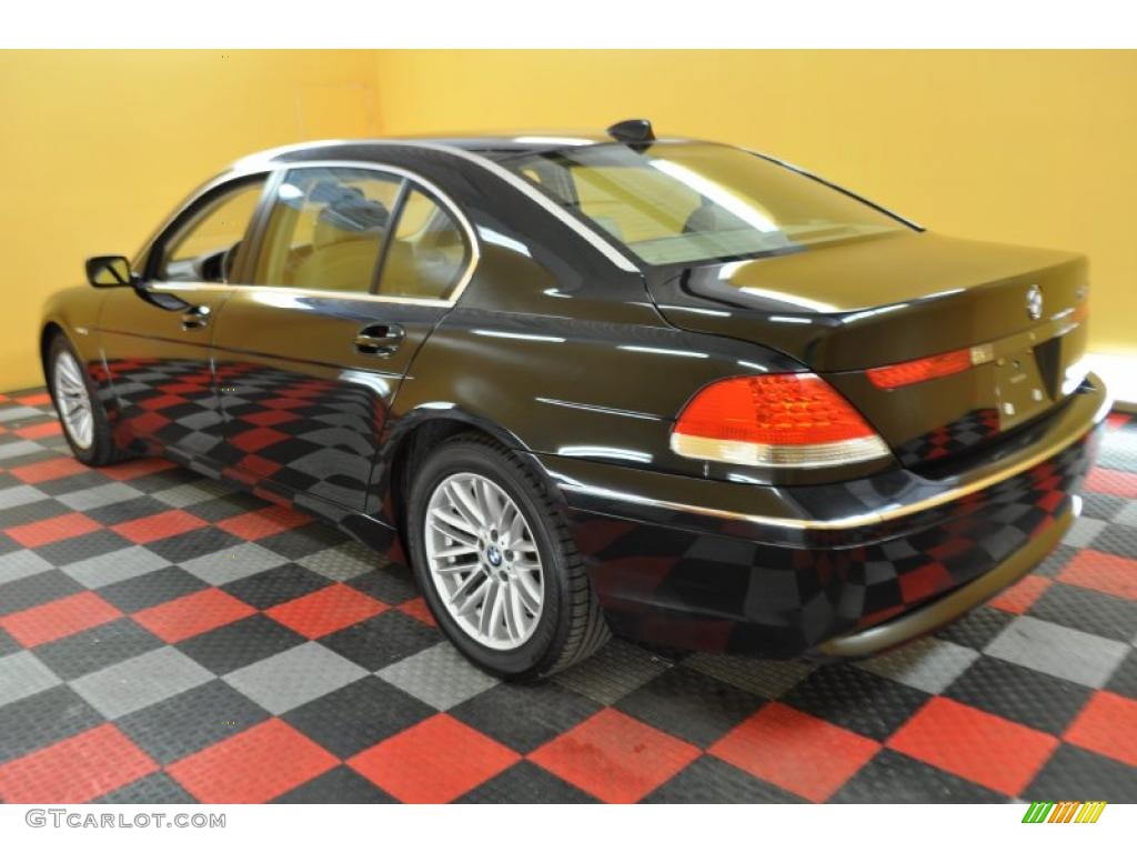 2004 7 Series 745Li Sedan - Jet Black / Dark Beige/Beige III photo #4