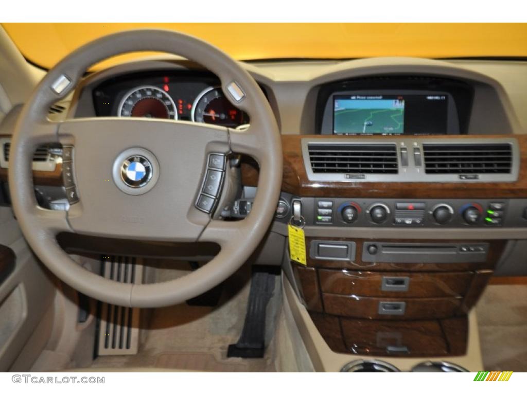 2004 7 Series 745Li Sedan - Jet Black / Dark Beige/Beige III photo #7