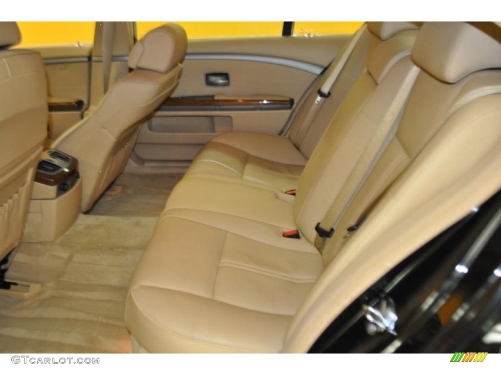 2004 7 Series 745Li Sedan - Jet Black / Dark Beige/Beige III photo #14