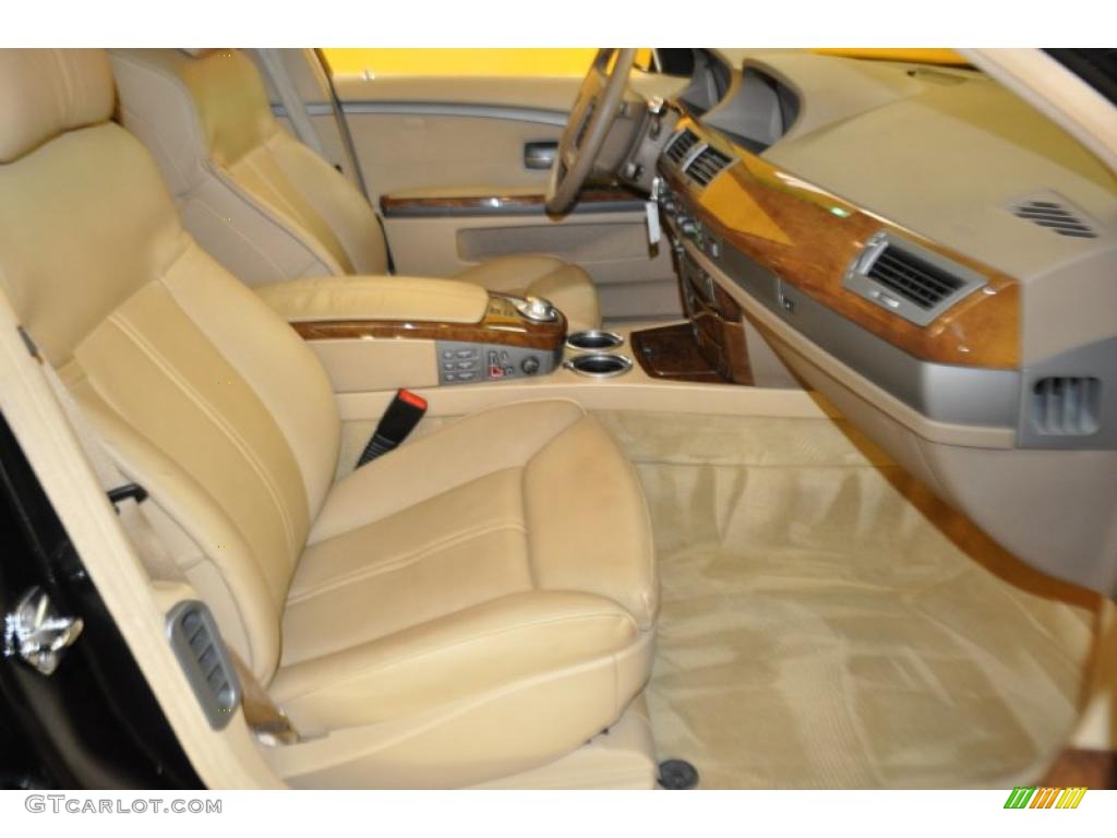 2004 7 Series 745Li Sedan - Jet Black / Dark Beige/Beige III photo #17