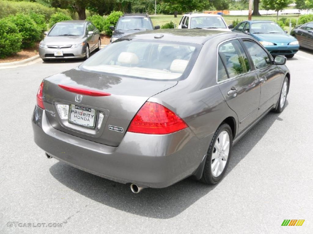2007 Accord EX-L V6 Sedan - Carbon Bronze Pearl / Ivory photo #4