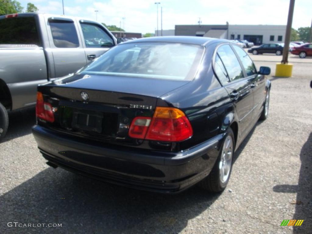 2001 3 Series 325i Sedan - Jet Black / Grey photo #2