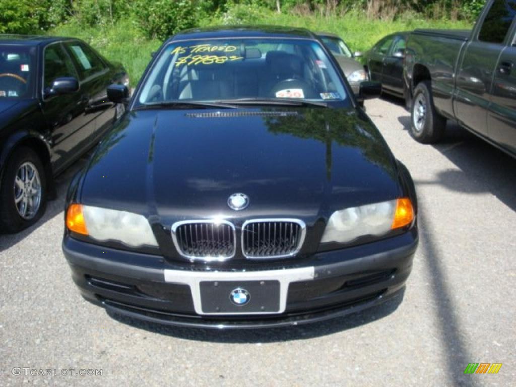 2001 3 Series 325i Sedan - Jet Black / Grey photo #6