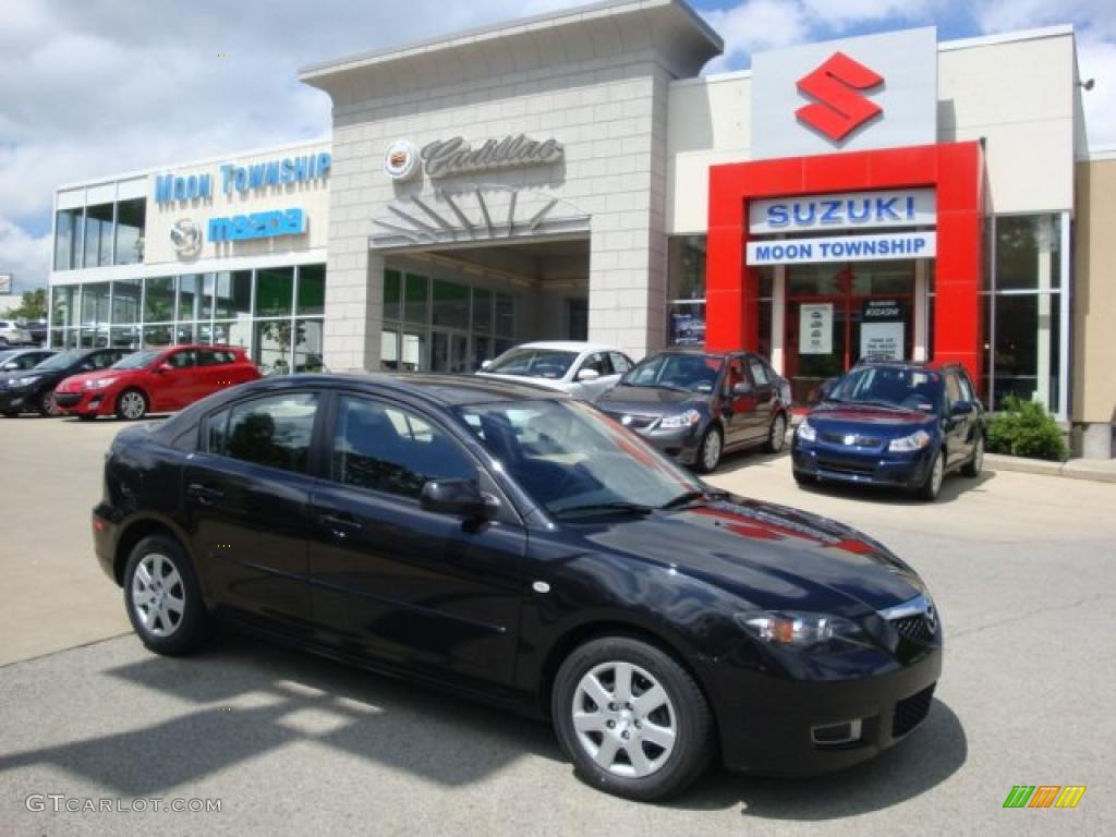 2008 MAZDA3 i Sport Sedan - Black Mica / Black photo #1