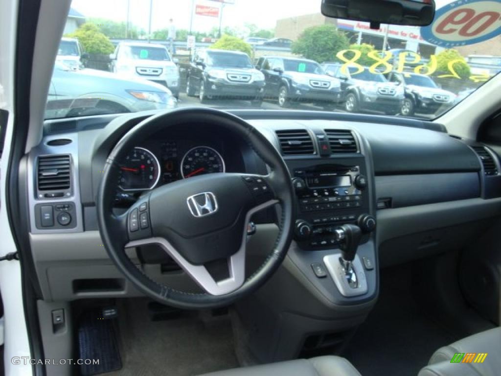 2009 CR-V EX-L 4WD - Taffeta White / Gray photo #10