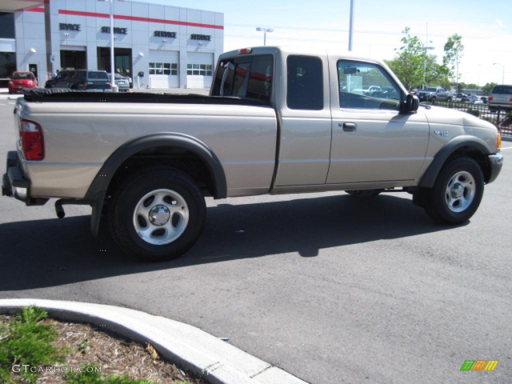 2002 Ranger XLT SuperCab 4x4 - Harvest Gold Metallic / Medium Prairie Tan photo #2