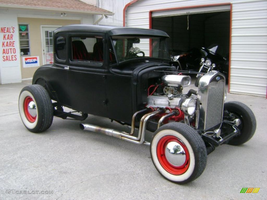 1931 Model A Tudor Coupe - Black / Red photo #1