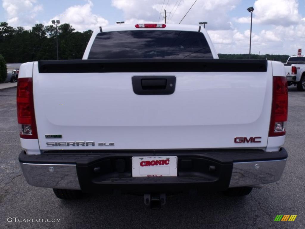 2010 Sierra 1500 SLE Crew Cab - Summit White / Ebony photo #7