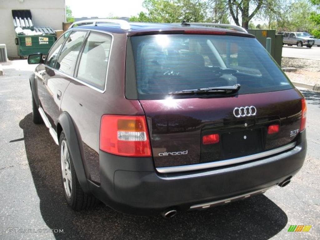 2003 Allroad 2.7T quattro - Burgundy Red / Platinum/Saber Black photo #7