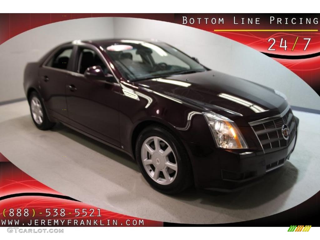 2009 CTS Sedan - Black Cherry / Cashmere/Cocoa photo #1