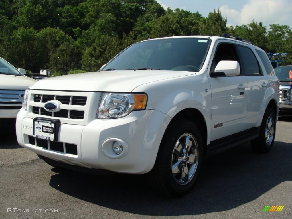 2008 Escape Limited 4WD - Oxford White / Charcoal photo #1