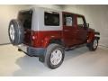 2008 Red Rock Crystal Pearl Jeep Wrangler Unlimited Sahara 4x4  photo #6