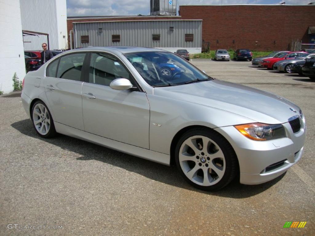 2006 3 Series 330i Sedan - Titanium Silver Metallic / Black photo #6