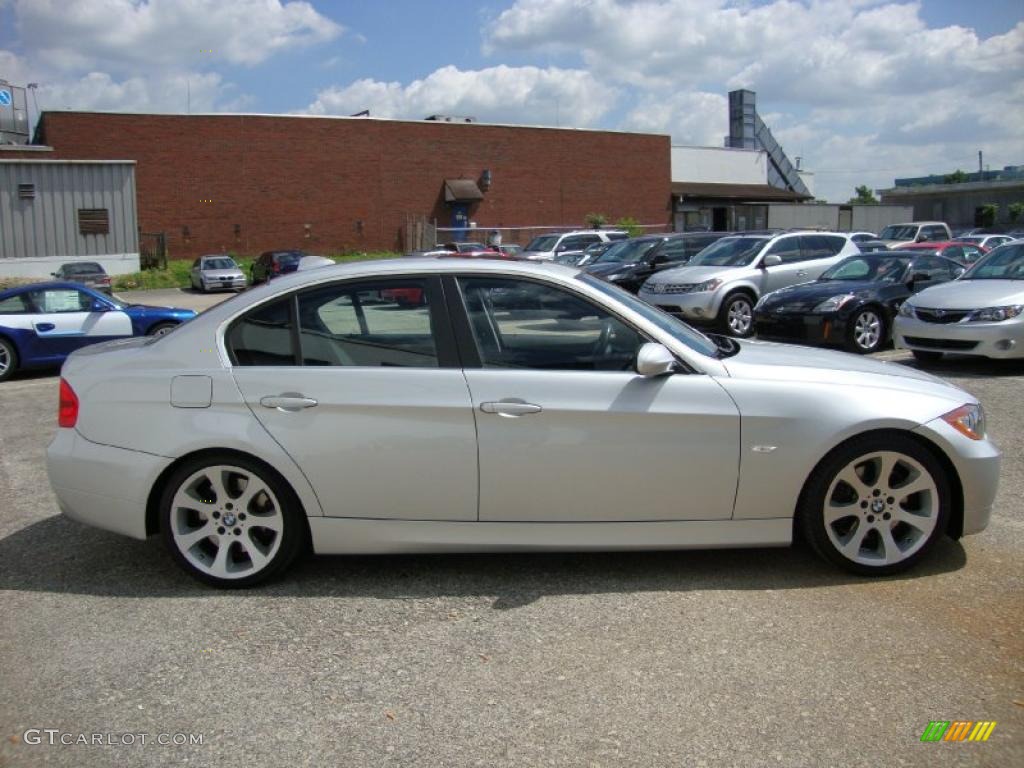 2006 3 Series 330i Sedan - Titanium Silver Metallic / Black photo #7