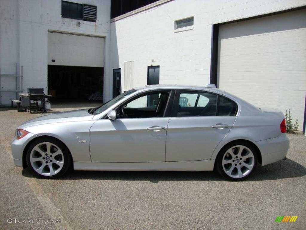 2006 3 Series 330i Sedan - Titanium Silver Metallic / Black photo #11