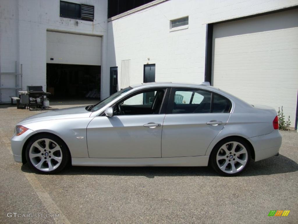 2006 3 Series 330i Sedan - Titanium Silver Metallic / Black photo #11