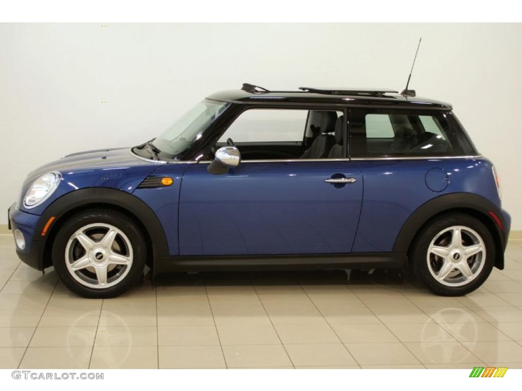 2007 Cooper Hardtop - Lightning Blue Metallic / Carbon Black/Black photo #4