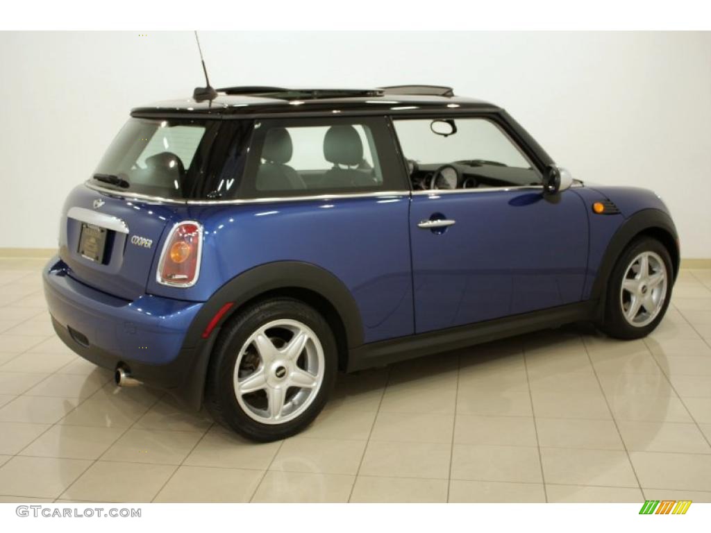 2007 Cooper Hardtop - Lightning Blue Metallic / Carbon Black/Black photo #7