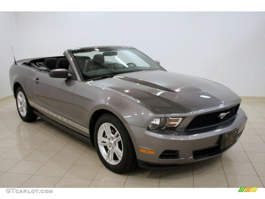 2010 Mustang V6 Convertible - Sterling Grey Metallic / Charcoal Black photo #1