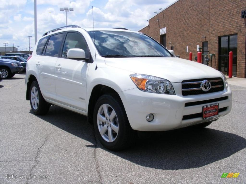 2007 RAV4 Limited 4WD - Blizzard White Pearl / Taupe photo #1