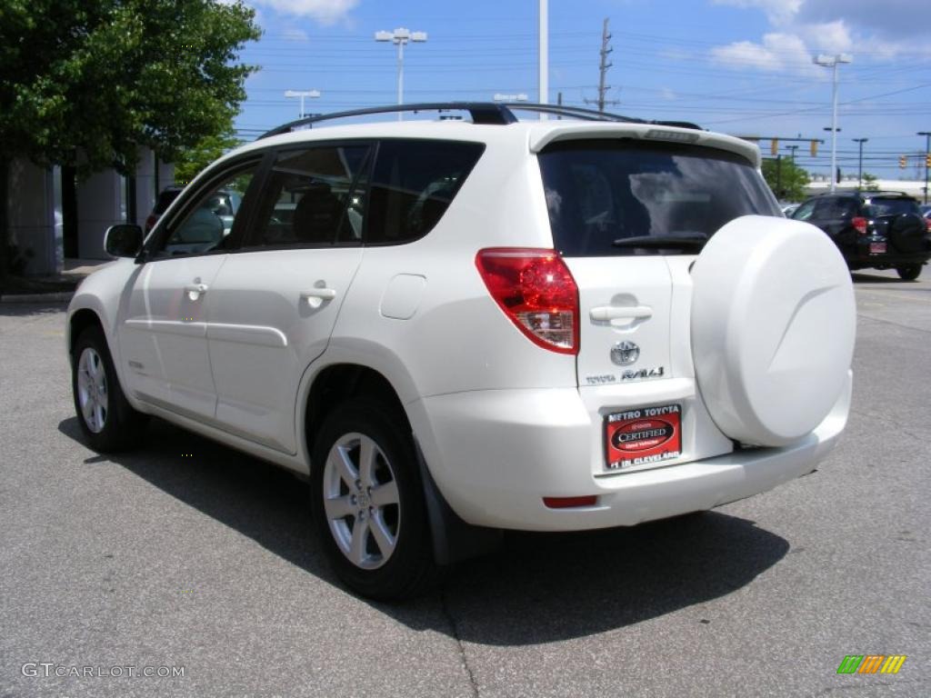 2007 RAV4 Limited 4WD - Blizzard White Pearl / Taupe photo #5
