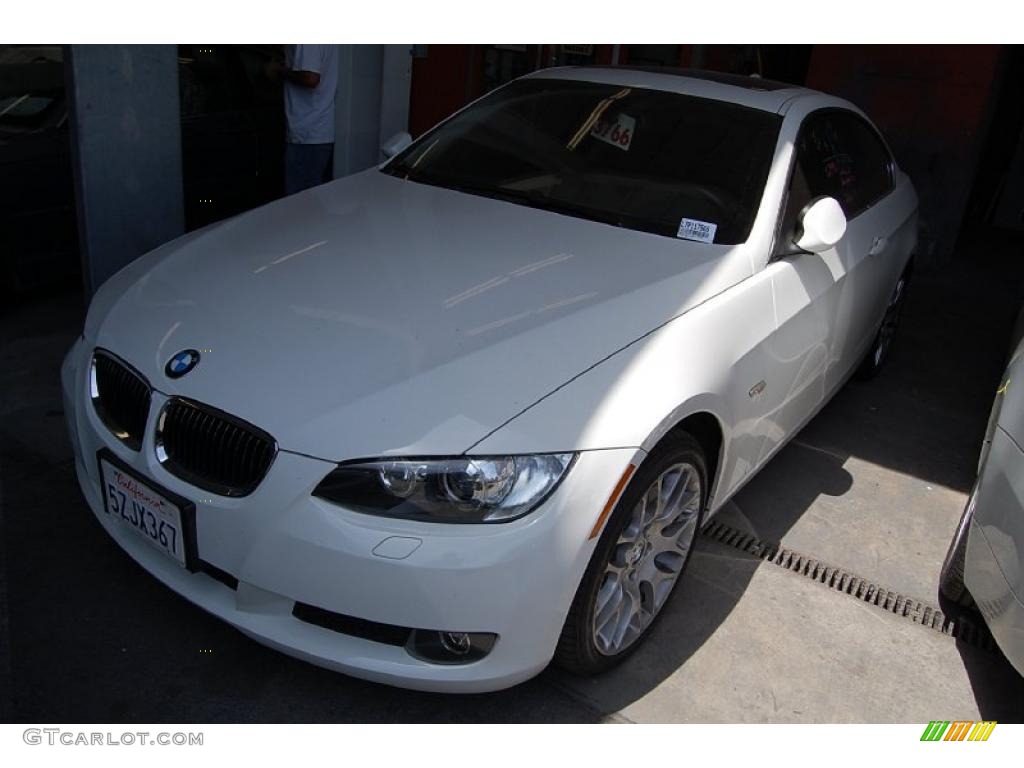 2007 3 Series 328i Coupe - Alpine White / Black photo #4