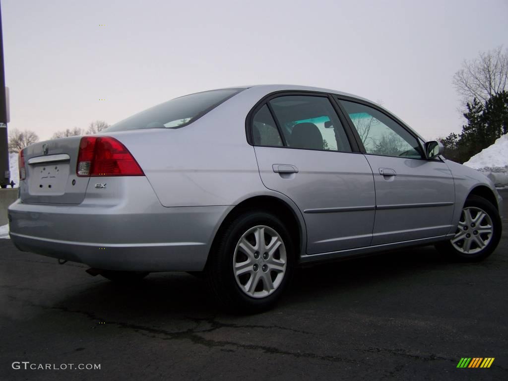 2003 Civic EX Sedan - Satin Silver Metallic / Gray photo #3