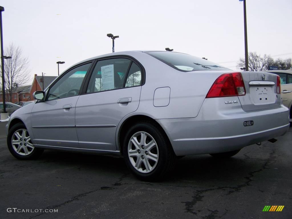 2003 Civic EX Sedan - Satin Silver Metallic / Gray photo #4