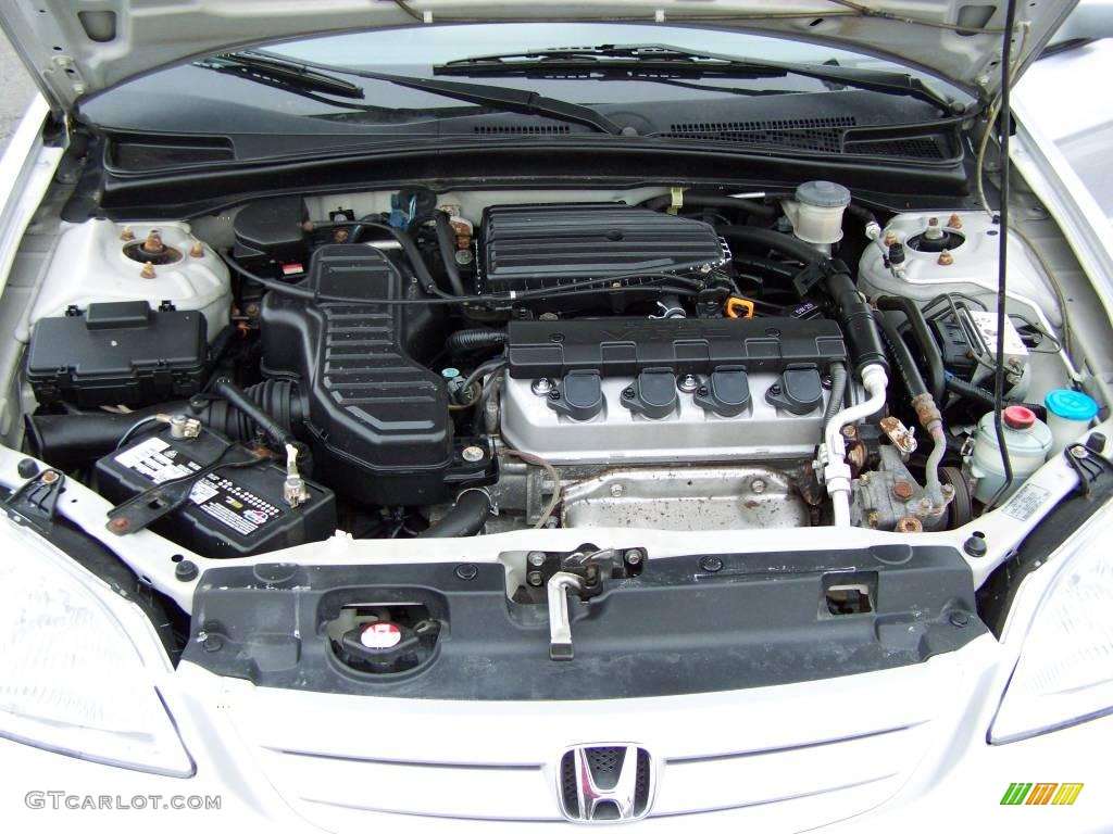 2003 Civic EX Sedan - Satin Silver Metallic / Gray photo #12