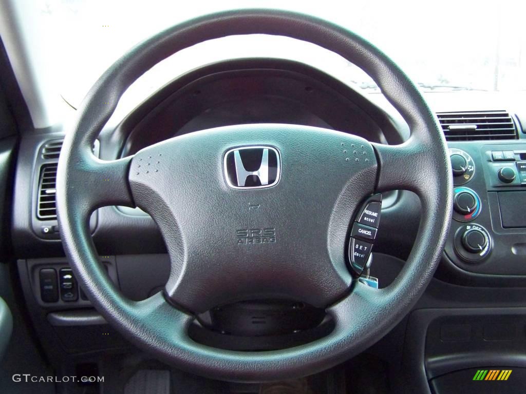 2003 Civic EX Sedan - Satin Silver Metallic / Gray photo #14