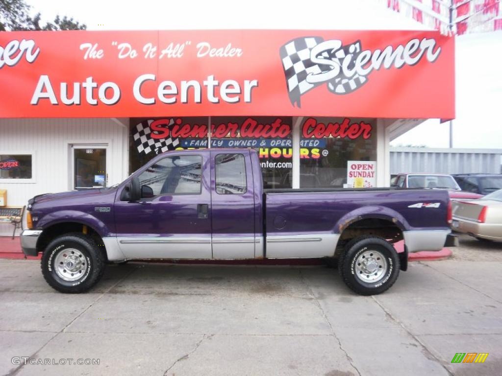 1999 F250 Super Duty XLT Extended Cab 4x4 - Thistle Purple Pearl / Medium Graphite photo #1