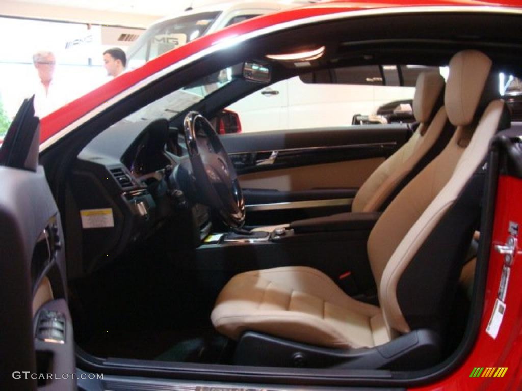 2010 E 350 Coupe - Mars Red / Almond Beige photo #8