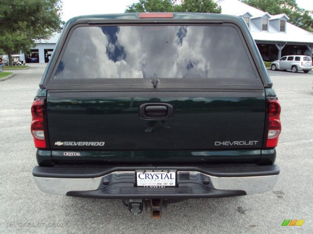 2004 Silverado 1500 LS Extended Cab - Dark Green Metallic / Dark Charcoal photo #7