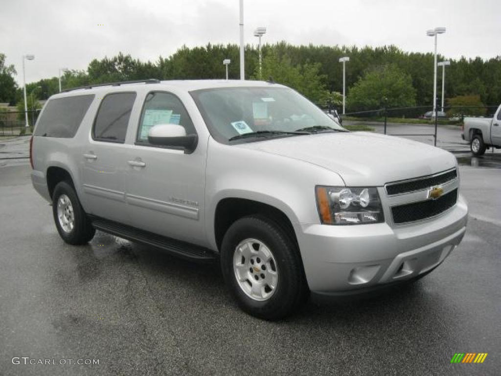 2010 Suburban LS - Sheer Silver Metallic / Ebony photo #1