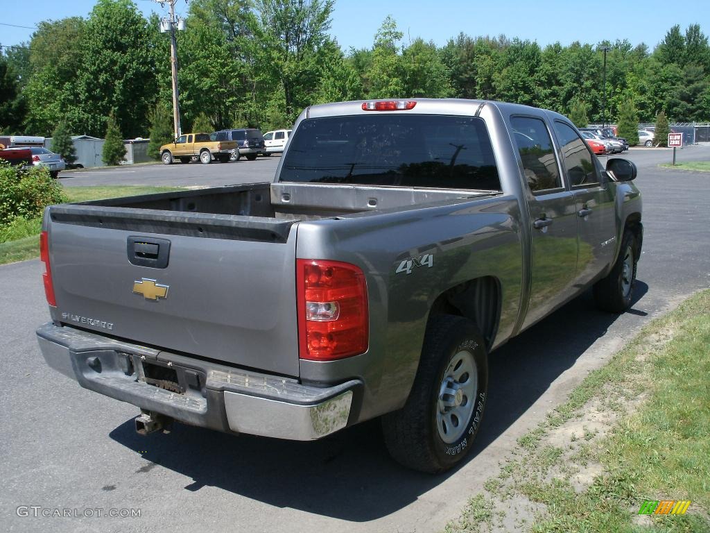 2008 Silverado 1500 Work Truck Crew Cab 4x4 - Graystone Metallic / Dark Titanium photo #4