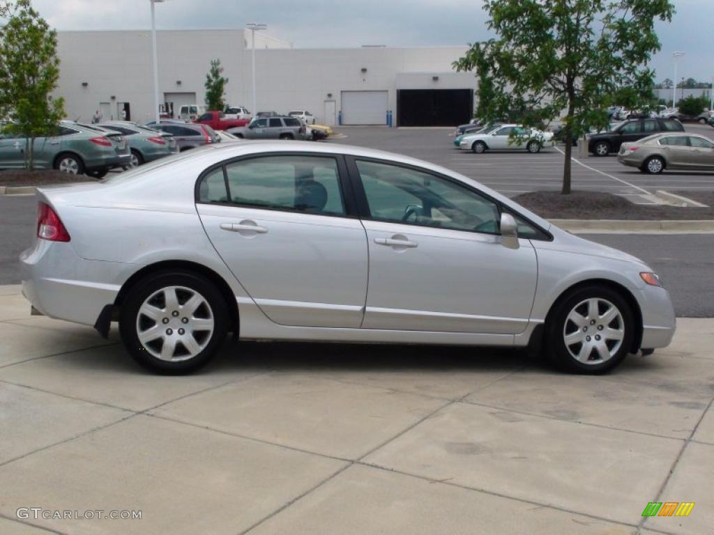 2008 Civic LX Sedan - Alabaster Silver Metallic / Gray photo #5