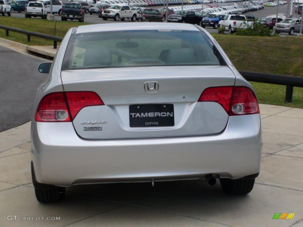 2008 Civic LX Sedan - Alabaster Silver Metallic / Gray photo #8