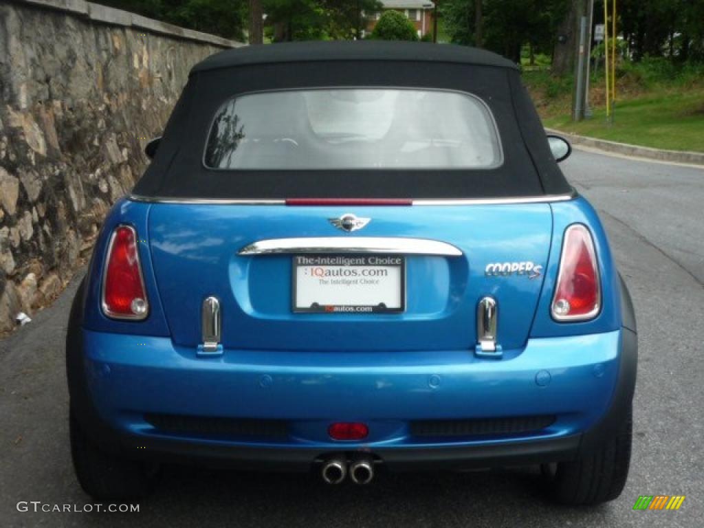 2008 Cooper S Convertible - Laser Blue Metallic / Blue/Carbon Black photo #6