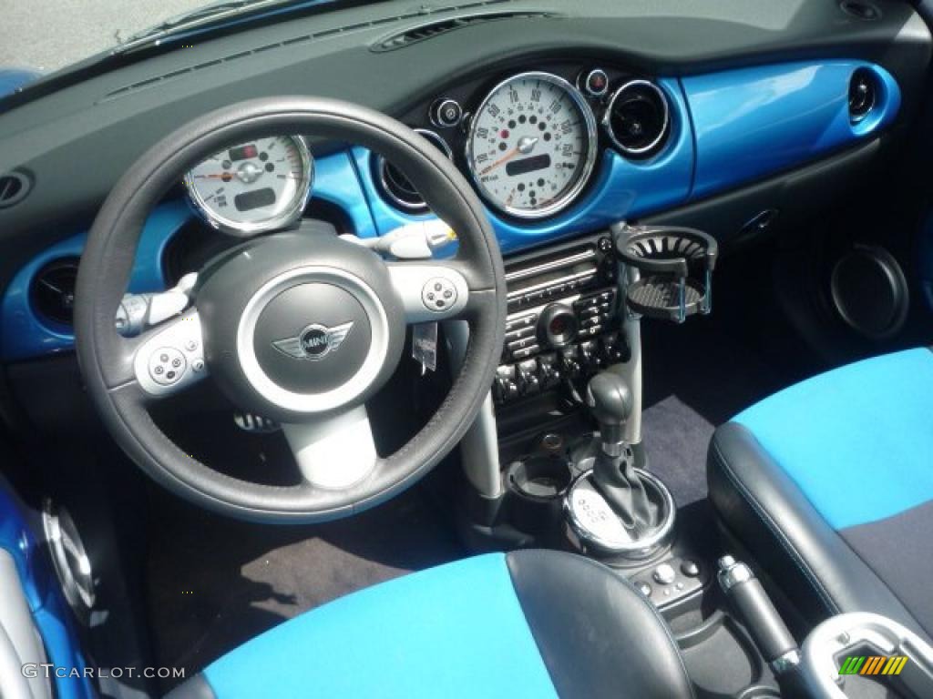 2008 Cooper S Convertible - Laser Blue Metallic / Blue/Carbon Black photo #7