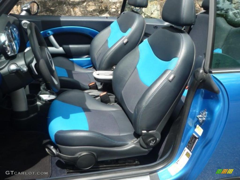 2008 Cooper S Convertible - Laser Blue Metallic / Blue/Carbon Black photo #8
