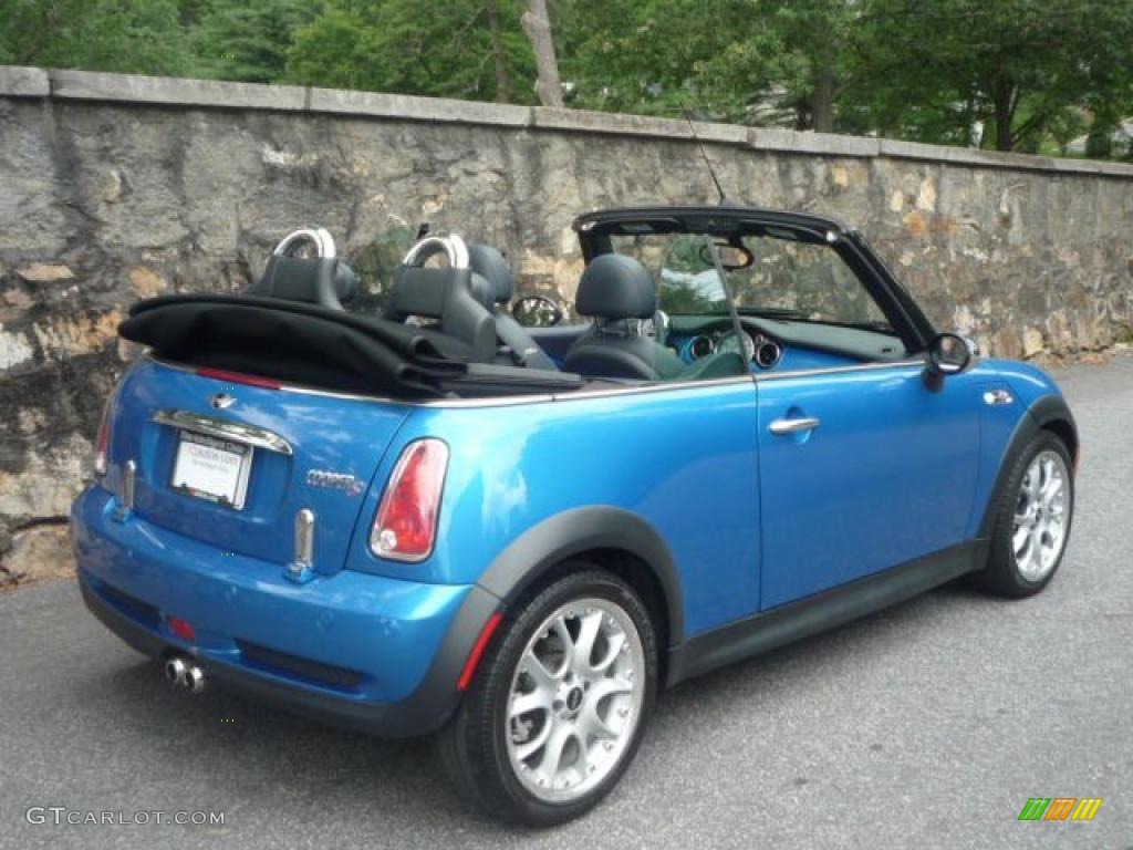 2008 Cooper S Convertible - Laser Blue Metallic / Blue/Carbon Black photo #12