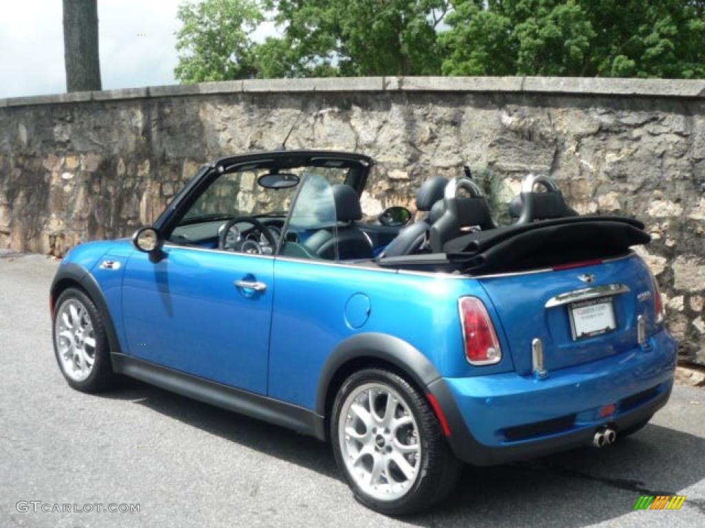 2008 Cooper S Convertible - Laser Blue Metallic / Blue/Carbon Black photo #13