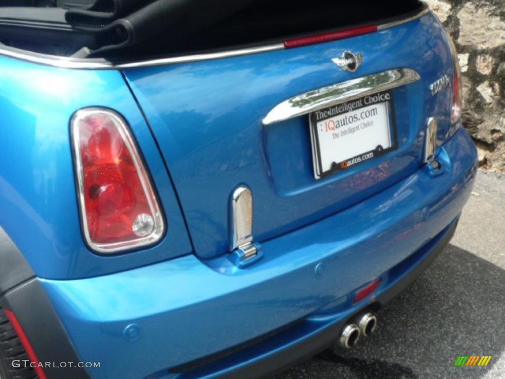 2008 Cooper S Convertible - Laser Blue Metallic / Blue/Carbon Black photo #15
