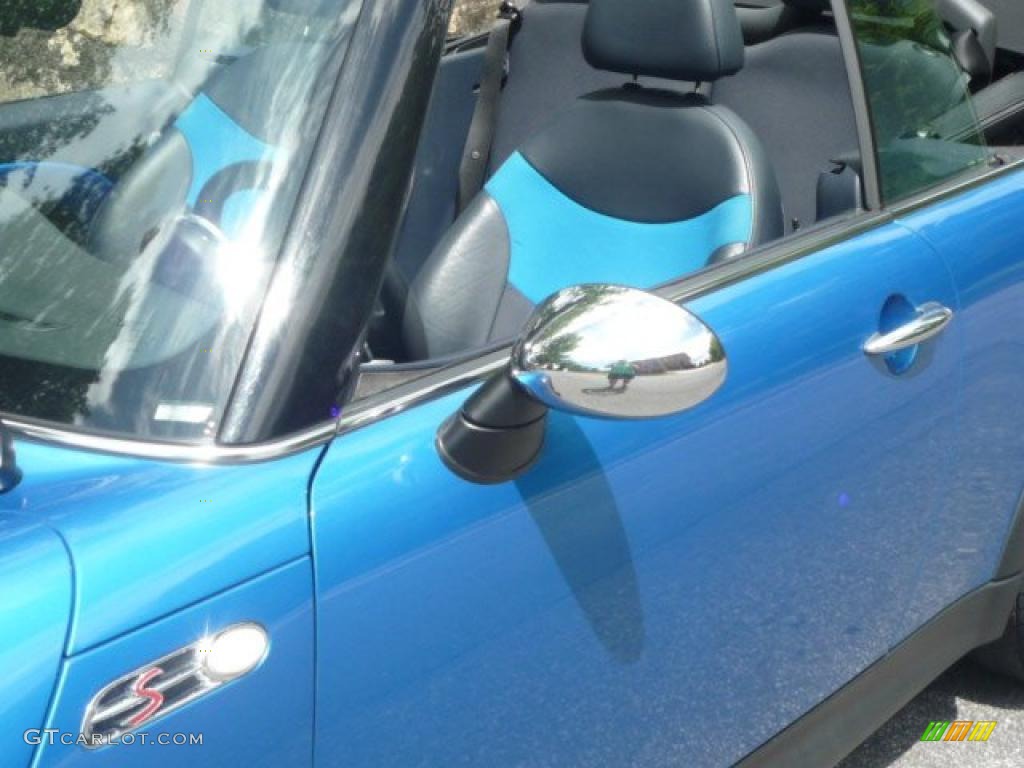 2008 Cooper S Convertible - Laser Blue Metallic / Blue/Carbon Black photo #16