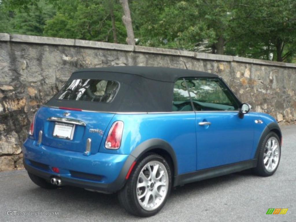 2008 Cooper S Convertible - Laser Blue Metallic / Blue/Carbon Black photo #17