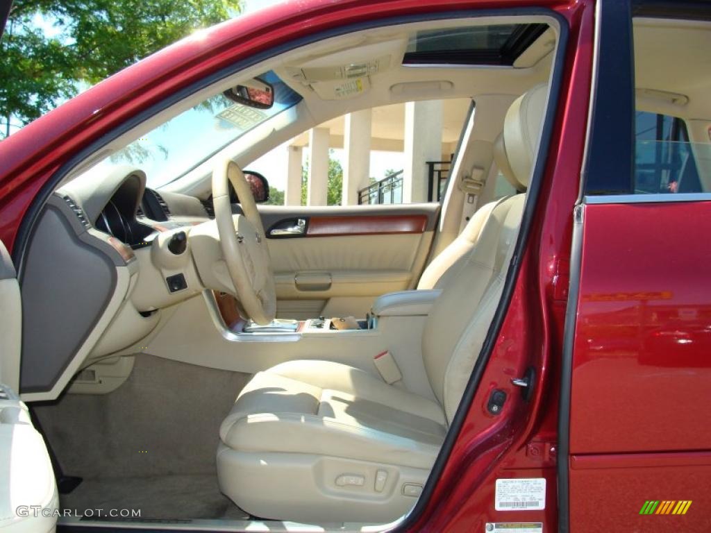 2007 M 35x Sedan - Crimson Roulette Pearl / Wheat photo #4
