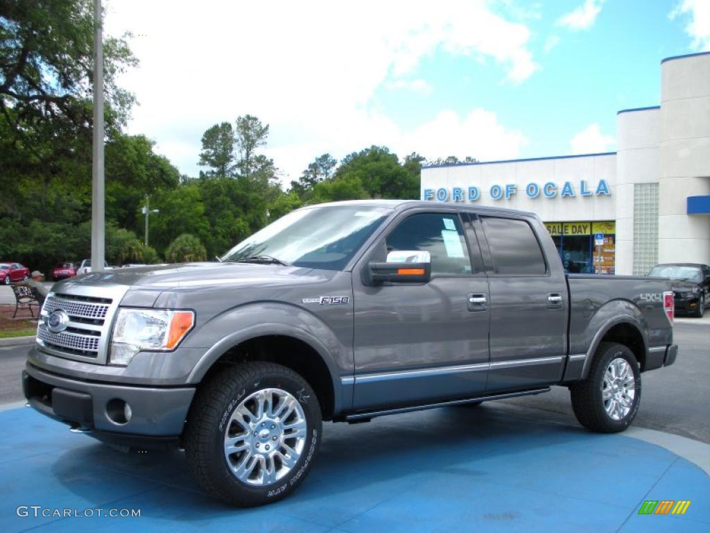 2010 F150 Platinum SuperCrew 4x4 - Sterling Grey Metallic / Sienna Brown Leather/Black photo #1